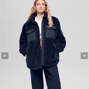 ALO Yoga Midnight Blue Teddy Jacket